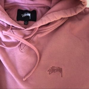 Pink Stüssy sweatshirt